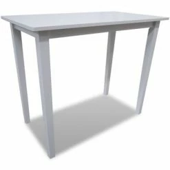 VidaXL Table de bar en bois Blanc