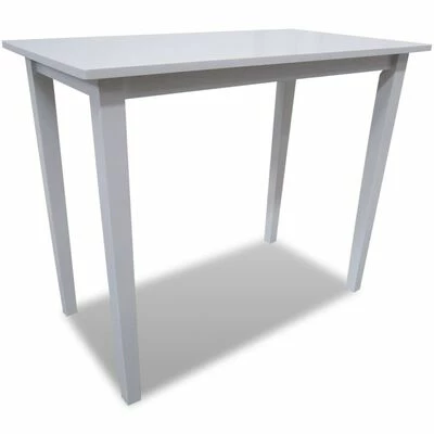 VidaXL Table de bar en bois Blanc 3 VidaXL Table de bar en bois Blanc
