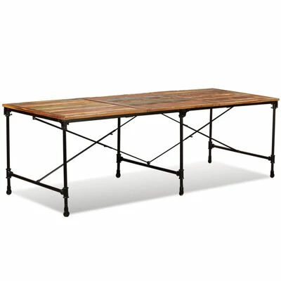 VidaXL Table de salle à manger Bois de récupération massif 240 cm 3 VidaXL Table de salle à manger Bois de récupération massif 240 cm