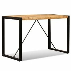 VidaXL Table de salle à manger Bois de manguier brut 120 cm