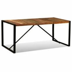 VidaXL Table de salle à manger Bois de récupération massif 180 cm