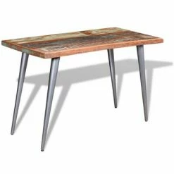 VidaXL Table de salle à manger Bois de récupération 120 x 60 x 76 cm