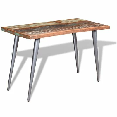 VidaXL Table de salle à manger Bois de récupération 120 x 60 x 76 cm 3 VidaXL Table de salle à manger Bois de récupération 120 x 60 x 76 cm