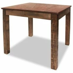 Promos Tables à manger Boutique 19 VidaXL Table de salle à manger Bois de récupération massif 82x80x76 cm
