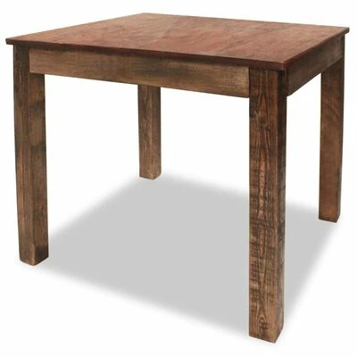 VidaXL Table de salle à manger Bois de récupération massif 82x80x76 cm 3 VidaXL Table de salle à manger Bois de récupération massif 82x80x76 cm