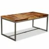 VidaXL Table de salle à manger Bois massif de Sesham et acier 180 cm
