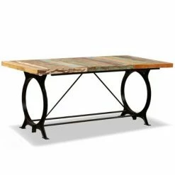 VidaXL Table de salle à manger Bois de récupération massif 180 cm