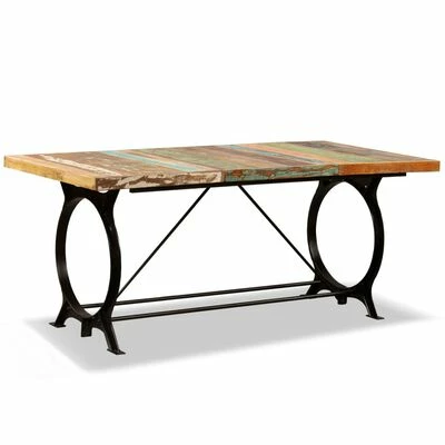 VidaXL Table de salle à manger Bois de récupération massif 180 cm 3 VidaXL Table de salle à manger Bois de récupération massif 180 cm