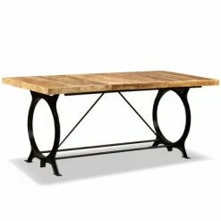 VidaXL Table de salle à manger Bois de manguier brut 180 cm
