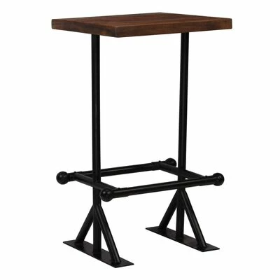VidaXL Table de bar Bois de récupération massif Marron 60x60x107 cm 3 VidaXL Table de bar Bois de récupération massif Marron 60x60x107 cm