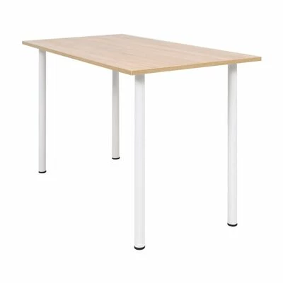VidaXL Table de salle à manger 120x60x73 cm Chêne et blanc 3 VidaXL Table de salle à manger 120x60x73 cm Chêne et blanc