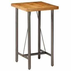 VidaXL Table de bar Teck recyclé massif 60 x 60 x 107 cm