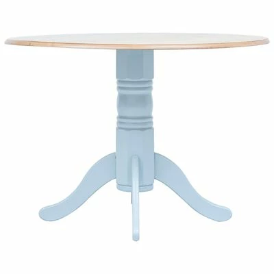 VidaXL Table à dîner Gris et marron 106 cm Bois d'hévéa massif 3 VidaXL Table à dîner Gris et marron 106 cm Bois d'hévéa massif
