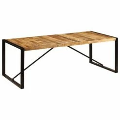 VidaXL Table de salle à manger 220x100x75 cm Bois de manguier solide