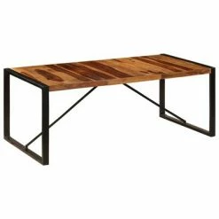 VidaXL Table à dîner 200x100x75 cm Bois de Sesham solide