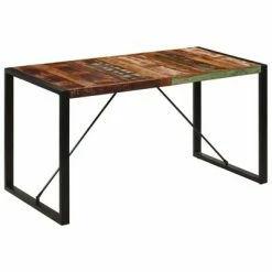 VidaXL Table de salle à manger 140x70x75cm Bois de récupération massif