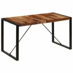 VidaXL Table de salle à manger 140x70x75 cm Bois de Sesham massif
