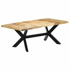 VidaXL Table de salle à manger 200x100x75 cm Bois de manguier solide