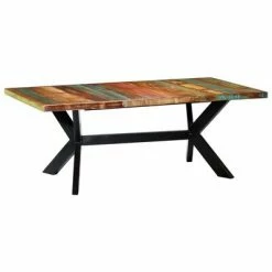 VidaXL Table à dîner 200x100x75 cm Bois de récupération solide
