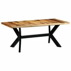 VidaXL Table de salle à manger 180x90x75 cm Bois de Sesham solide