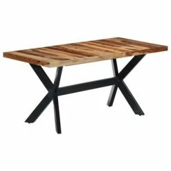 VidaXL Table de salle à manger 160x80x75 cm Bois de Sesham massif