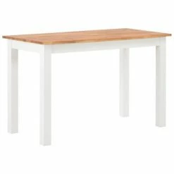 VidaXL Table de salle à manger 120x60x74 cm Bois de chêne solide