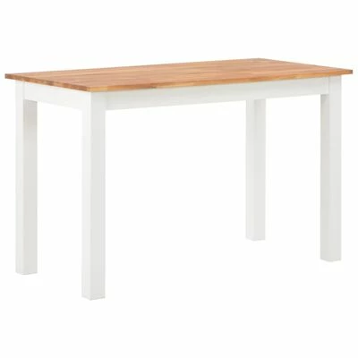 VidaXL Table de salle à manger 120x60x74 cm Bois de chêne solide 3 VidaXL Table de salle à manger 120x60x74 cm Bois de chêne solide