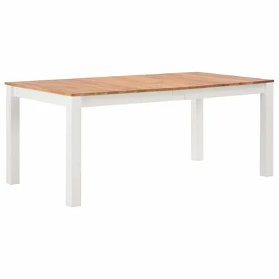 VidaXL Table de salle à manger 180x90x74 cm Bois de chêne solide 3 VidaXL Table de salle à manger 180x90x74 cm Bois de chêne solide