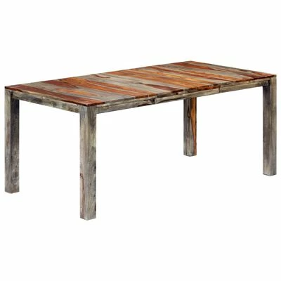VidaXL Table de salle à manger Gris 180x90x76 cm Bois de Sesham solide 3 VidaXL Table de salle à manger Gris 180x90x76 cm Bois de Sesham solide