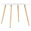 VidaXL Table de salle à manger Blanc et chêne 80,5x80,5x73 cm MDF 1 VidaXL Table de salle à manger Blanc et chêne 80,5x80,5x73 cm MDF -Promos Tables à manger Boutique image 1 248305