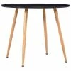 VidaXL Table de salle à manger Noir et chêne 90x73,5 cm MDF 1 VidaXL Table de salle à manger Noir et chêne 90x73,5 cm MDF -Promos Tables à manger Boutique image 1 248309