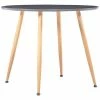 VidaXL Table de salle à manger Gris et chêne 90x73,5 cm MDF 2 VidaXL Table de salle à manger Gris et chêne 90x73,5 cm MDF -Promos Tables à manger Boutique image 1 248312
