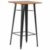 VidaXL Table de bar Noir 60x60x108 cm Pinède et acier 2 VidaXL Table de bar Noir 60x60x108 cm Pinède et acier -Promos Tables à manger Boutique image 1 280082
