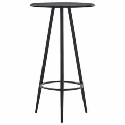 VidaXL Table de bar Noir 60x107,5 cm MDF