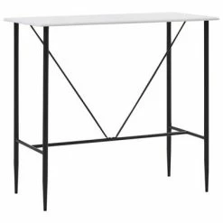 VidaXL Table de bar Blanc 120 x 60 x 110 cm MDF