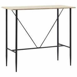 VidaXL Table de bar Chêne 120 x 60 x 110 cm MDF