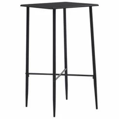 VidaXL Table de bar Noir 60x60x111 cm MDF