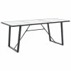 VidaXL Table de salle à manger Blanc 180x90x75 cm Verre trempé 1 VidaXL Table de salle à manger Blanc 180x90x75 cm Verre trempé -Promos Tables à manger Boutique image 1 281554