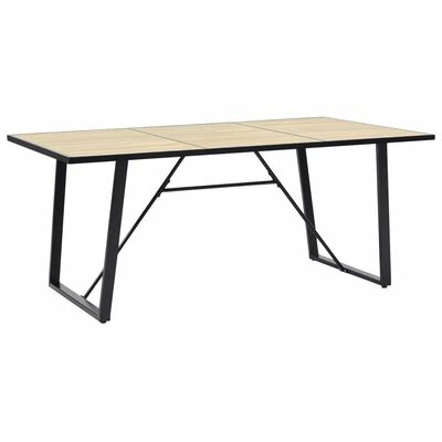 VidaXL Table de salle à manger Chêne 200x100x75 cm MDF 3 VidaXL Table de salle à manger Chêne 200x100x75 cm MDF