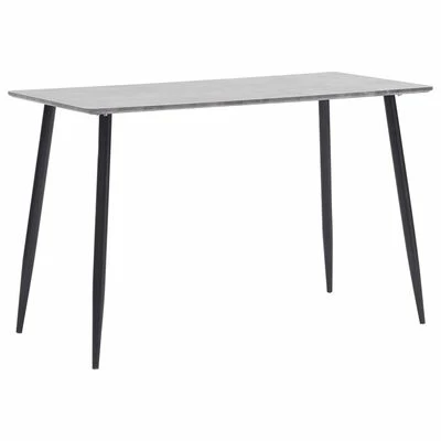 VidaXL Table de salle à manger Gris 120x60x75 cm MDF 3 VidaXL Table de salle à manger Gris 120x60x75 cm MDF