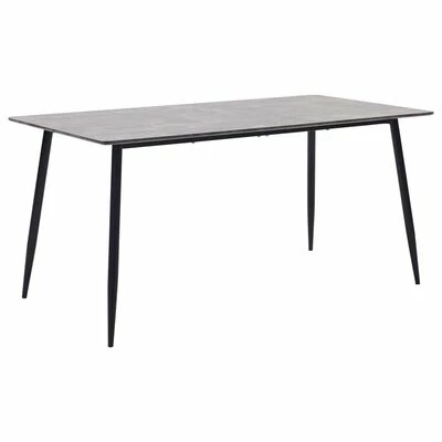 VidaXL Table de salle à manger Gris 140x70x75 cm MDF 3 VidaXL Table de salle à manger Gris 140x70x75 cm MDF