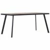 VidaXL Table de salle à manger Bois clair et noir 160x80x75 cm MDF 2 VidaXL Table de salle à manger Bois clair et noir 160x80x75 cm MDF -Promos Tables à manger Boutique image 1 281869