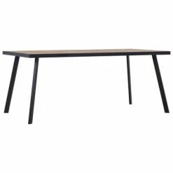 VidaXL Table de salle à manger Bois clair et noir 200x100x75 cm MDF