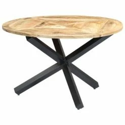 VidaXL Table de salle à manger Rond 120x76 cm Bois de manguier massif