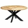 VidaXL Table de salle à manger Rond 150x76 cm Bois de manguier massif 2 VidaXL Table de salle à manger Rond 150x76 cm Bois de manguier massif -Promos Tables à manger Boutique image 1 282763