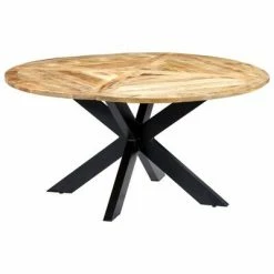 VidaXL Table de salle à manger Rond 150x76 cm Bois de manguier massif