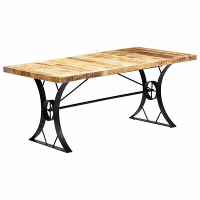 VidaXL Table de salle à manger 180x90x76 cm Bois de manguier massif 3 VidaXL Table de salle à manger 180x90x76 cm Bois de manguier massif