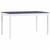 VidaXL Table de salle à manger Blanc et gris 140 x 70 x 73 cm Pin 2 VidaXL Table de salle à manger Blanc et gris 140 x 70 x 73 cm Pin -Promos Tables à manger Boutique image 1 283400
