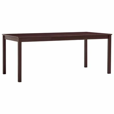 VidaXL Table de salle à manger Marron foncé 180 x 90 x 73 cm Pin 3 VidaXL Table de salle à manger Marron foncé 180 x 90 x 73 cm Pin