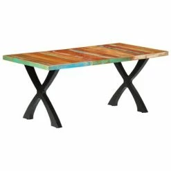 VidaXL Table de salle à manger 180x90x76cm Bois de récupération solide